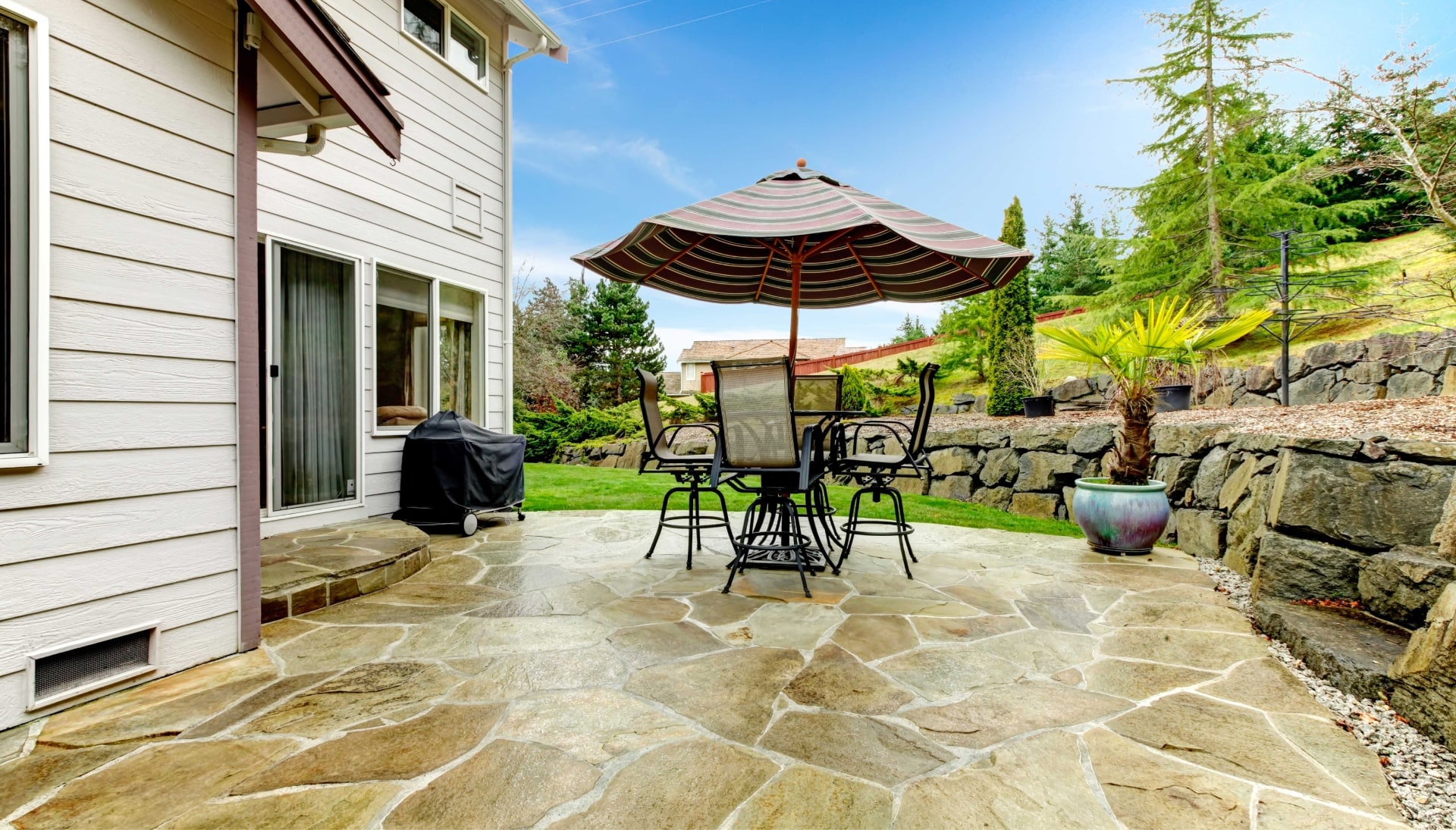 Beautifully Textured and Patterned Concrete Patios in Fort Collins, Colorado